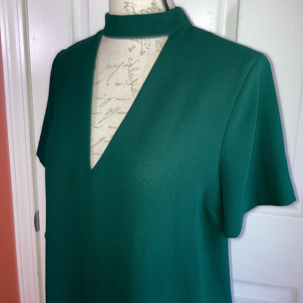 *As Seen On TV* Zara Woman Short Sleeve Shift Dress V Neck Collared Detail Small - Picture 5 of 8